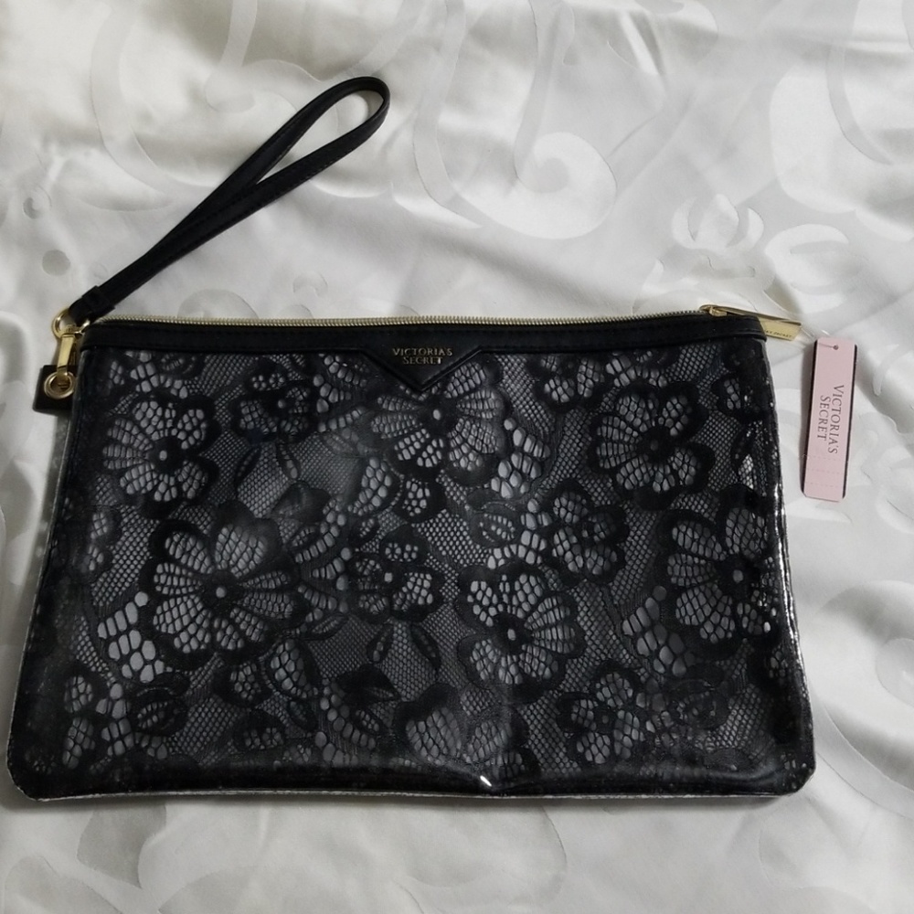 Victoria Secret Black Lace and Plastic Bag